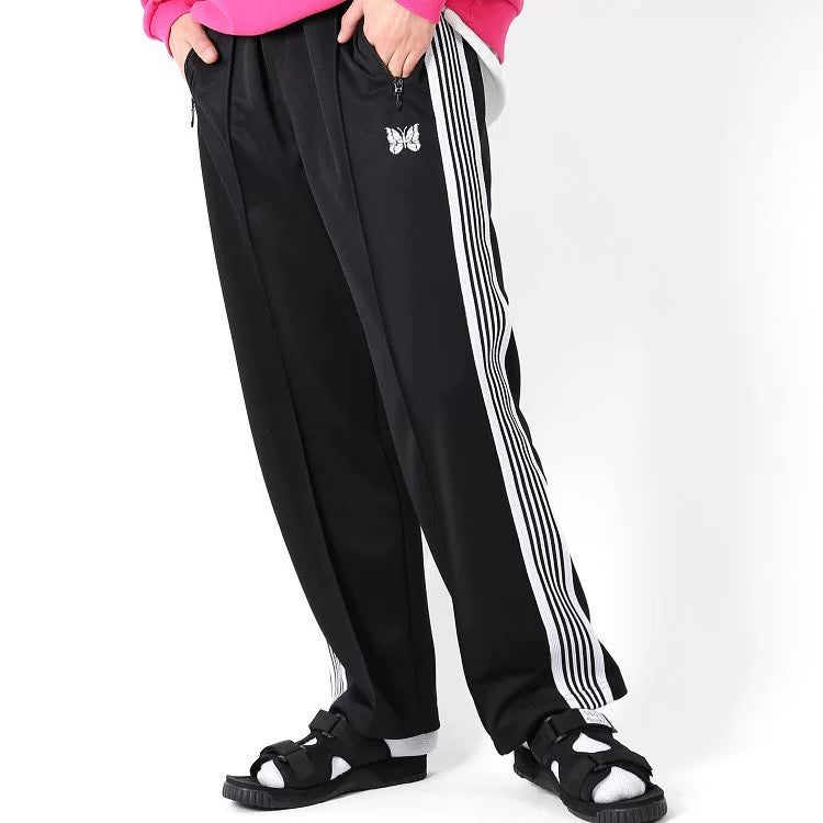 Needles Style Vintage Butterfly Embroidery Striped Track Pants