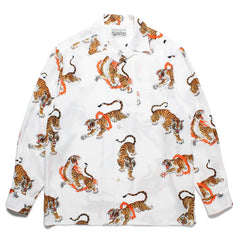 WACKO MARIA Check Open Collar Long Sleeve Shirt