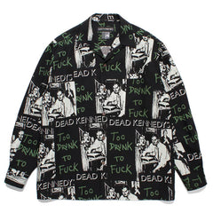 WACKO MARIA World Peace Long Sleeve Rayon Shirt
