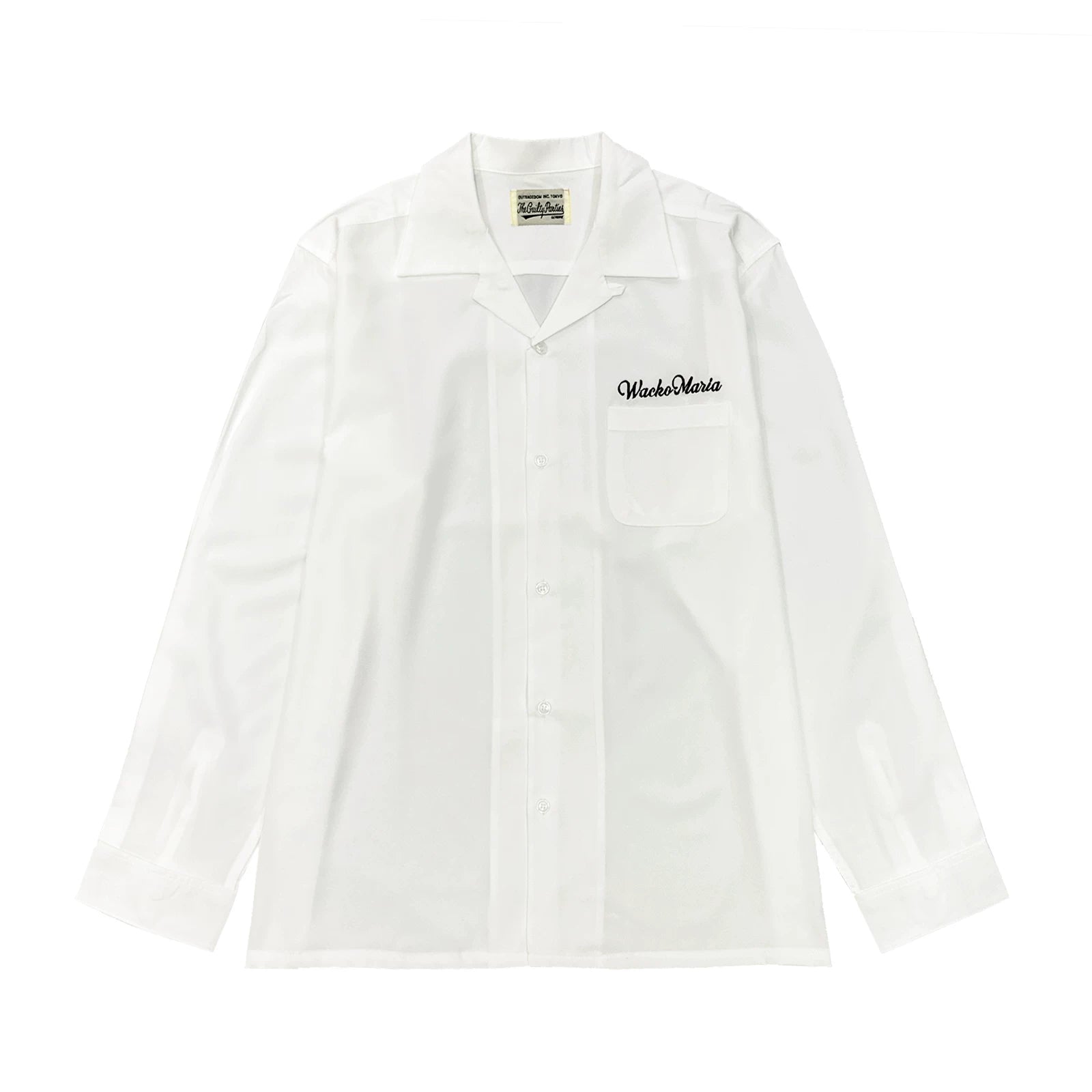 WACKO MARIA Check Open Collar Long Sleeve Shirt