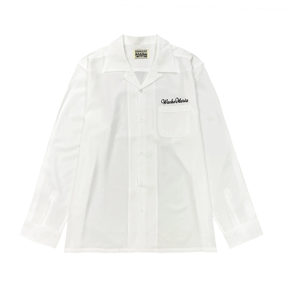 WACKO MARIA Check Open Collar Long Sleeve Shirt