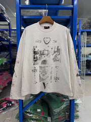 ERD Vintage Cherry Graphic Print Loose Long Tee