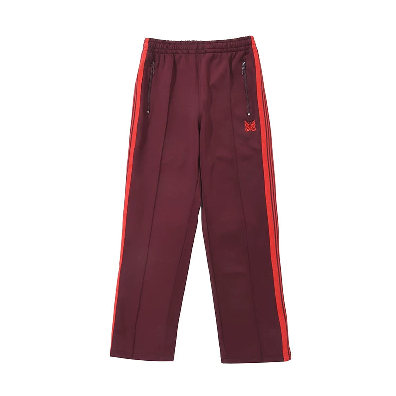 Needles Style Butterfly Embroidered Stripe Track Pants