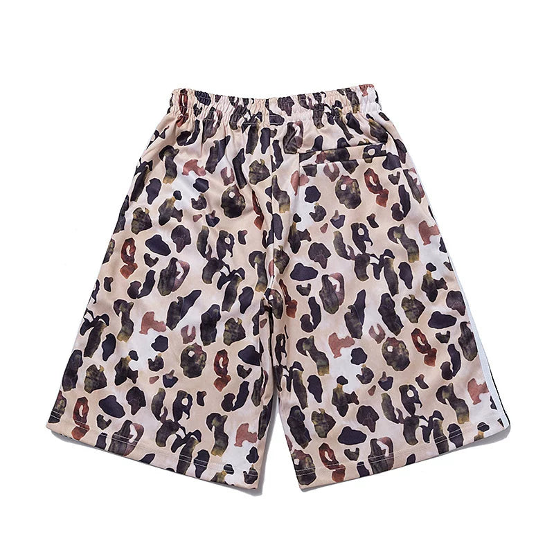 Needles Style Camouflage Butterfly Embroidery Straight Track Shorts