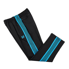 Needles Inspired Butterfly Embroidery Striped Straight Track Pants