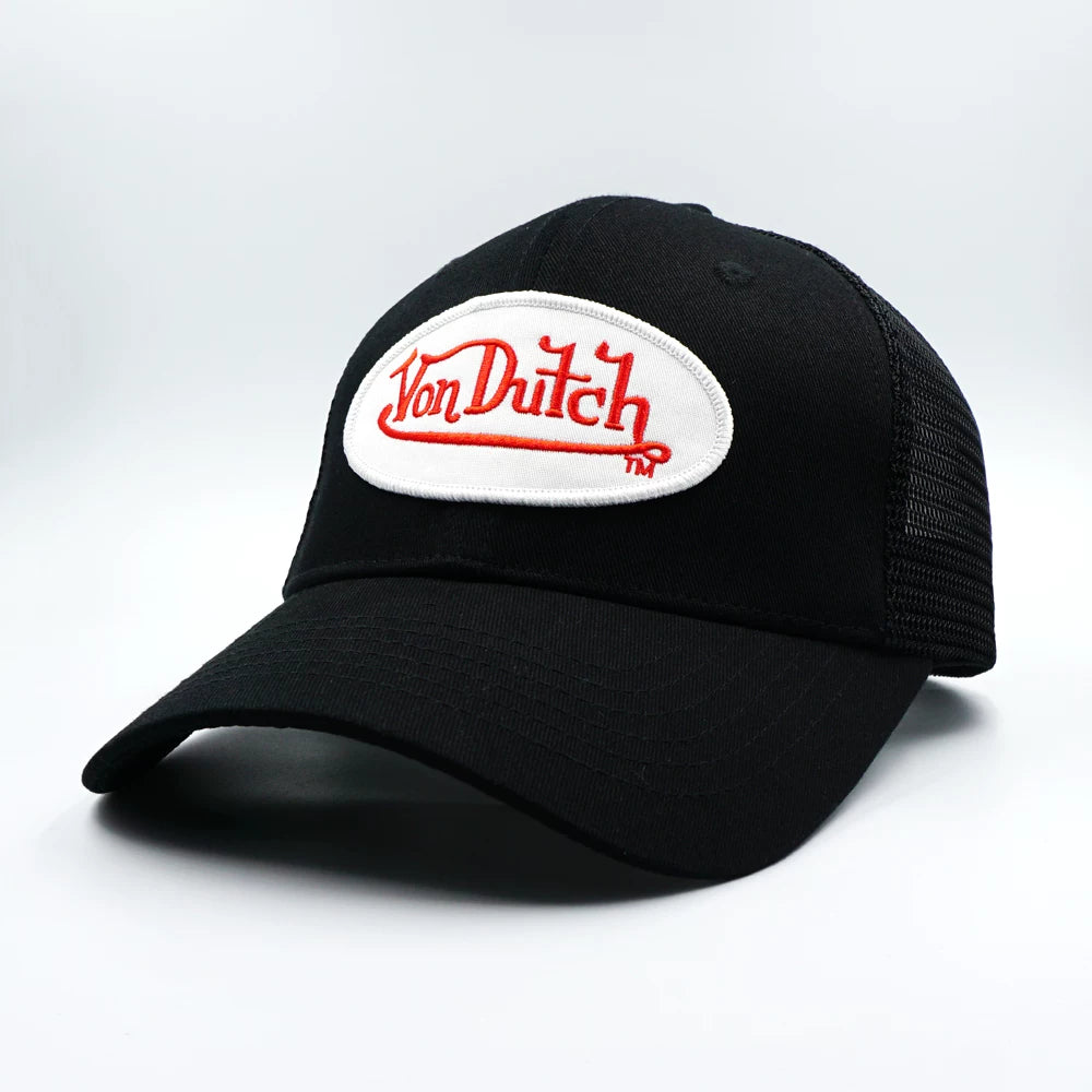 Von Dutch American Retro Contrast Patchwork Baseball Cap