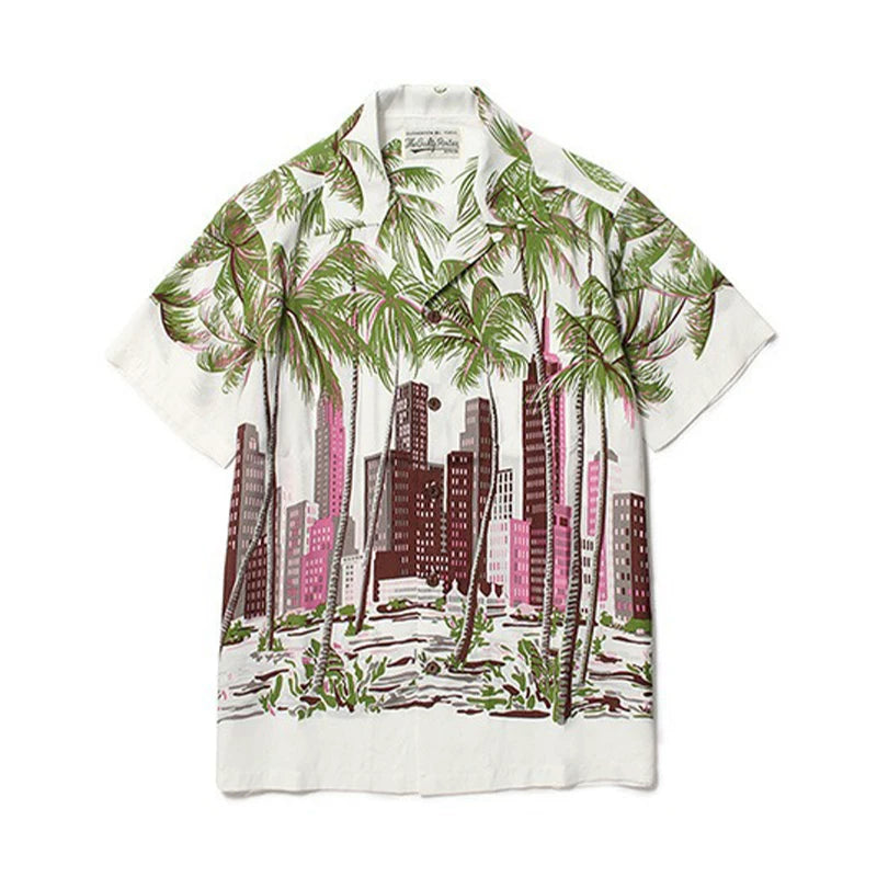 WACKO MARIA Palm Tree Sailing Boat Hawaiian Shirt