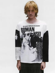 ERD's Vintage Director Portrait Slogan Contrast Long Tee