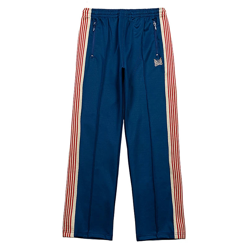 Needles Style Butterfly Embroidered Stripe Track Pants