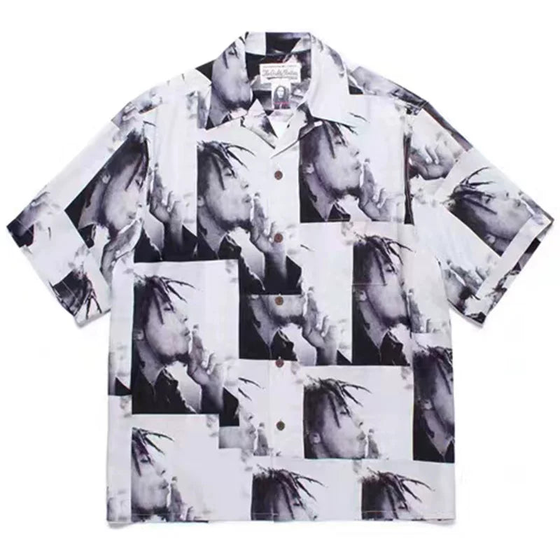 WACKO MARIA tyle Anime Cyberpunk Hawaiian Shirt