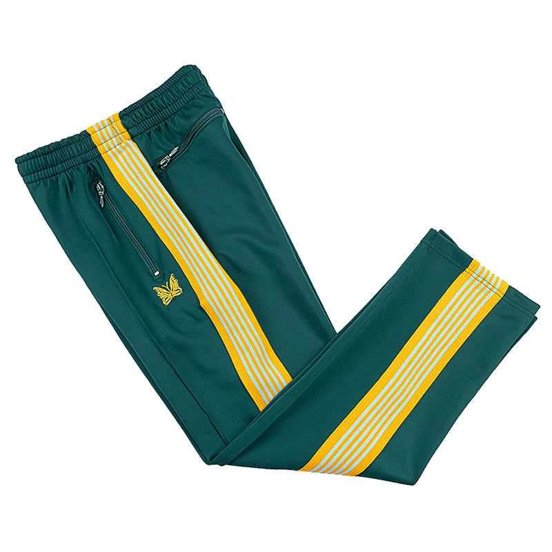 Needles Inspired Butterfly Embroidery Striped Straight Track Pants
