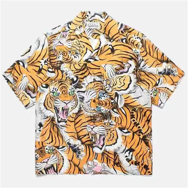 WACKO MARIA  Japanese Dragon Tiger Casual Shirt