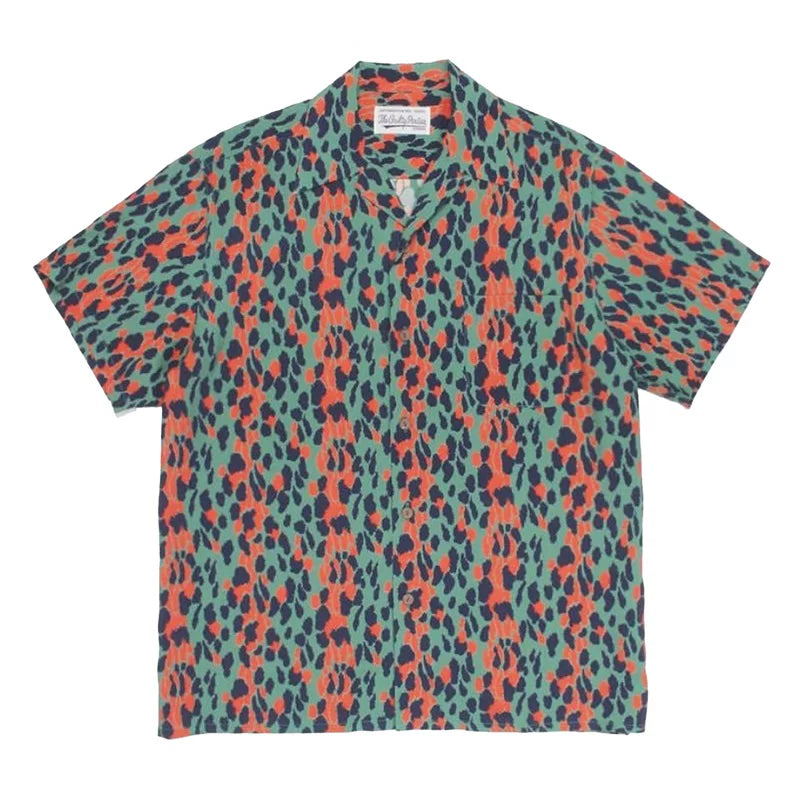 WACKO MARIA Style Leopard Print Hawaiian Shirt