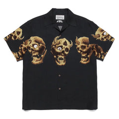 WACKO MARIA 56 Tattoo Studio Skull Hawaiian Shirt