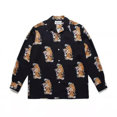 WACKO MARIA World Peace Long Sleeve Rayon Shirt