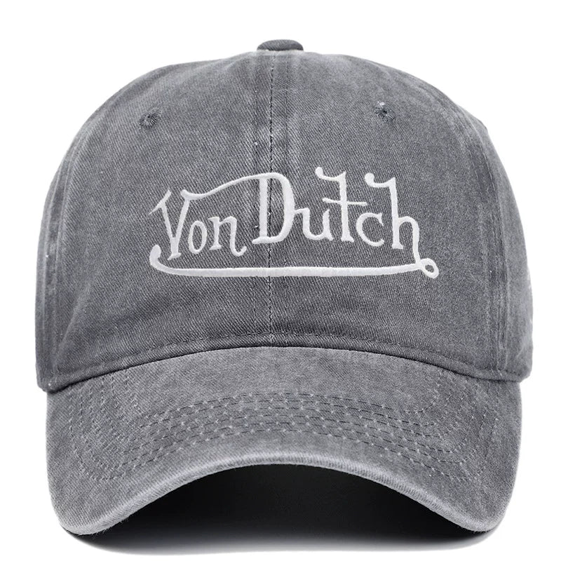 Von Dutch Retro Distressed Adjustable Sun Shield Hat