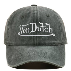 Von Dutch Retro Distressed Adjustable Sun Shield Hat