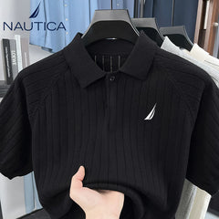 Nautica Style 260g Heavyweight Cotton Knit Polo