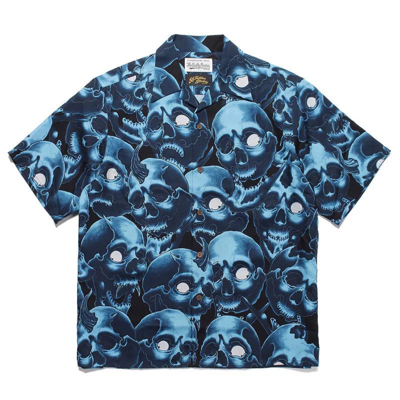 WACKO MARIA 56 Tattoo Studio Skull Hawaiian Shirt