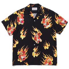WACKO MARIA  Japanese Dragon Tiger Casual Shirt