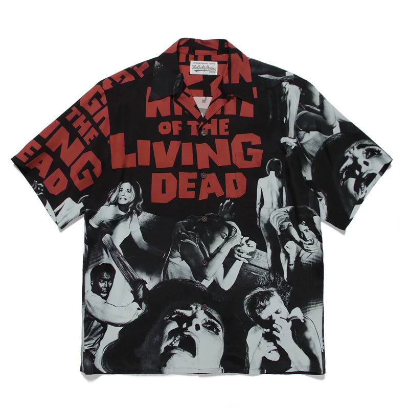 WACKO MARIA Basquiat Graphic Cuban Collar Shirt