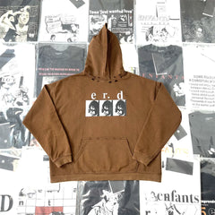 ERD melancholic Washed Fleece Oversized Graphic Hoodie