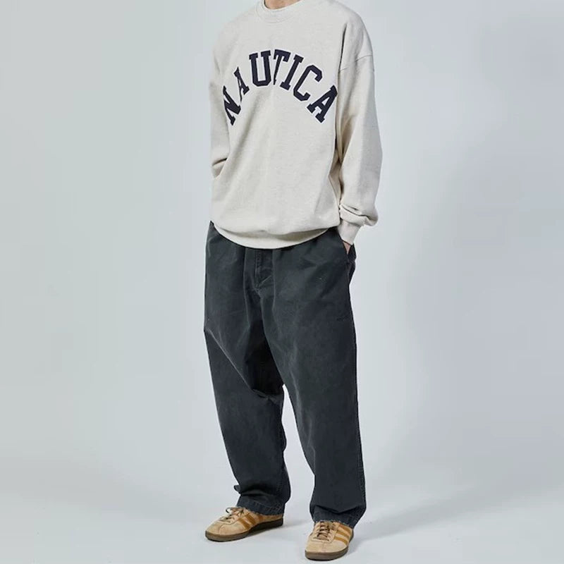 Nautica Japanese Wash Loose Straight Cargo Pants