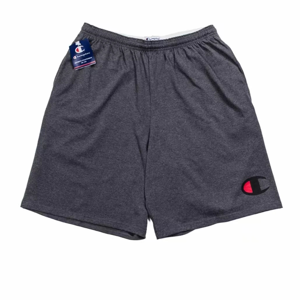 Champion Style Embroidered Cotton Mesh Relaxed Athletic Shorts