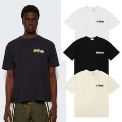 RHUDE Minimalist Small Logo Pure Cotton Summer Tee