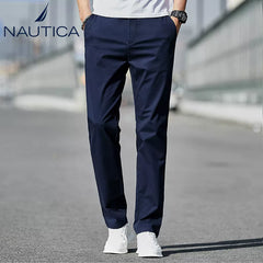 Nautica Style Summer Breathable Cotton Straight Pants
