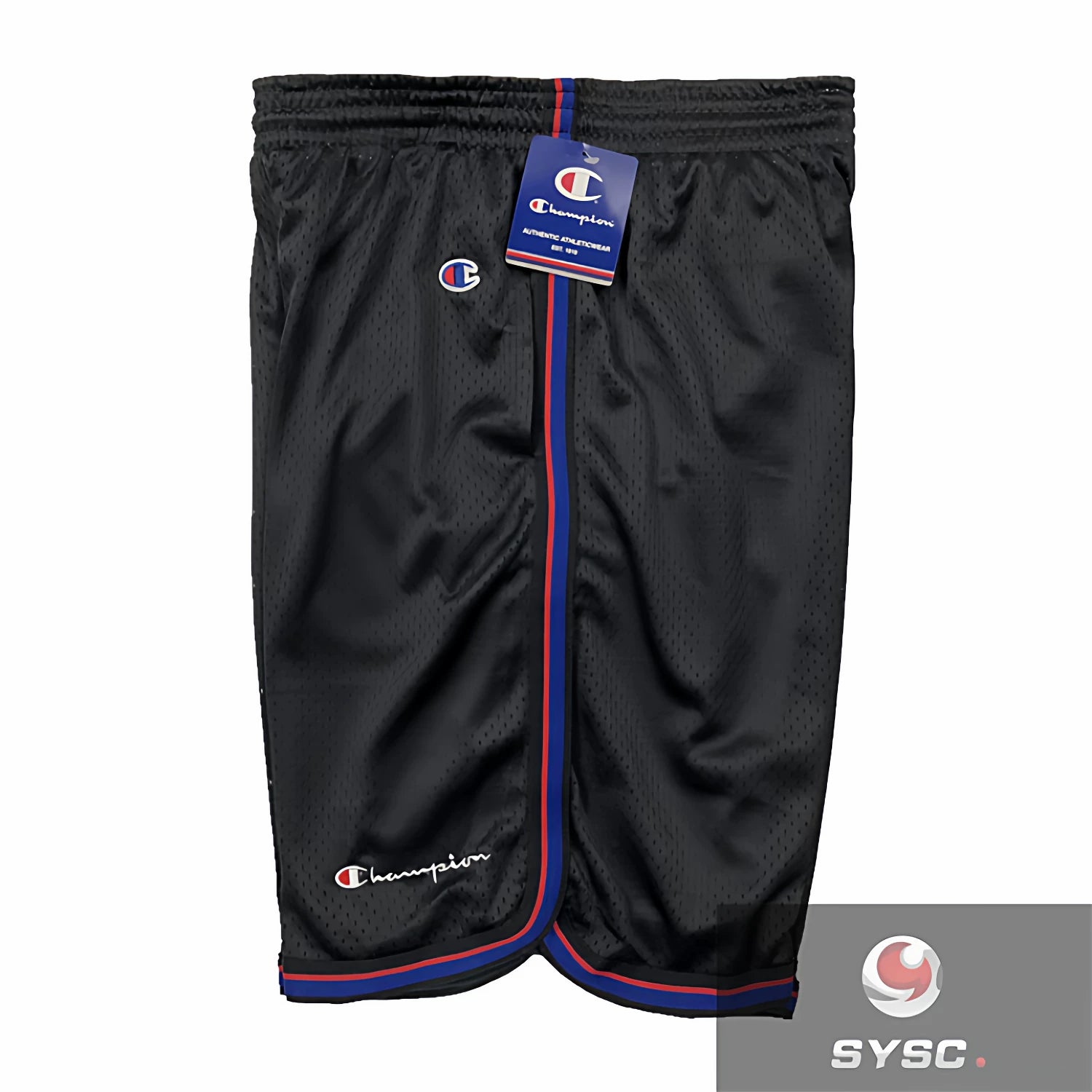 Champion Style Minimalist Small Logo Mesh Sports Shorts