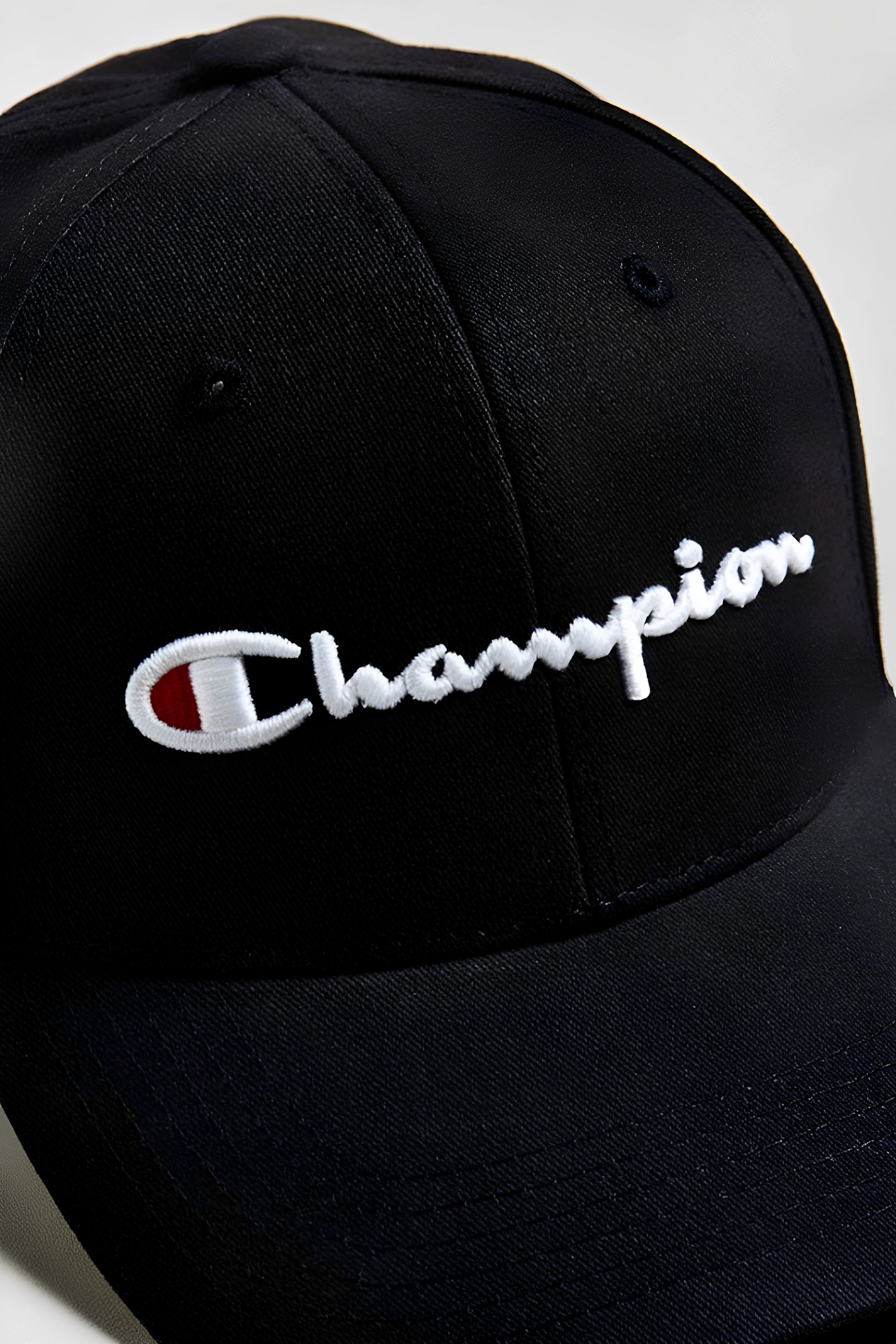Champion Style Script Letter Embroidered Curved Baseball Cap