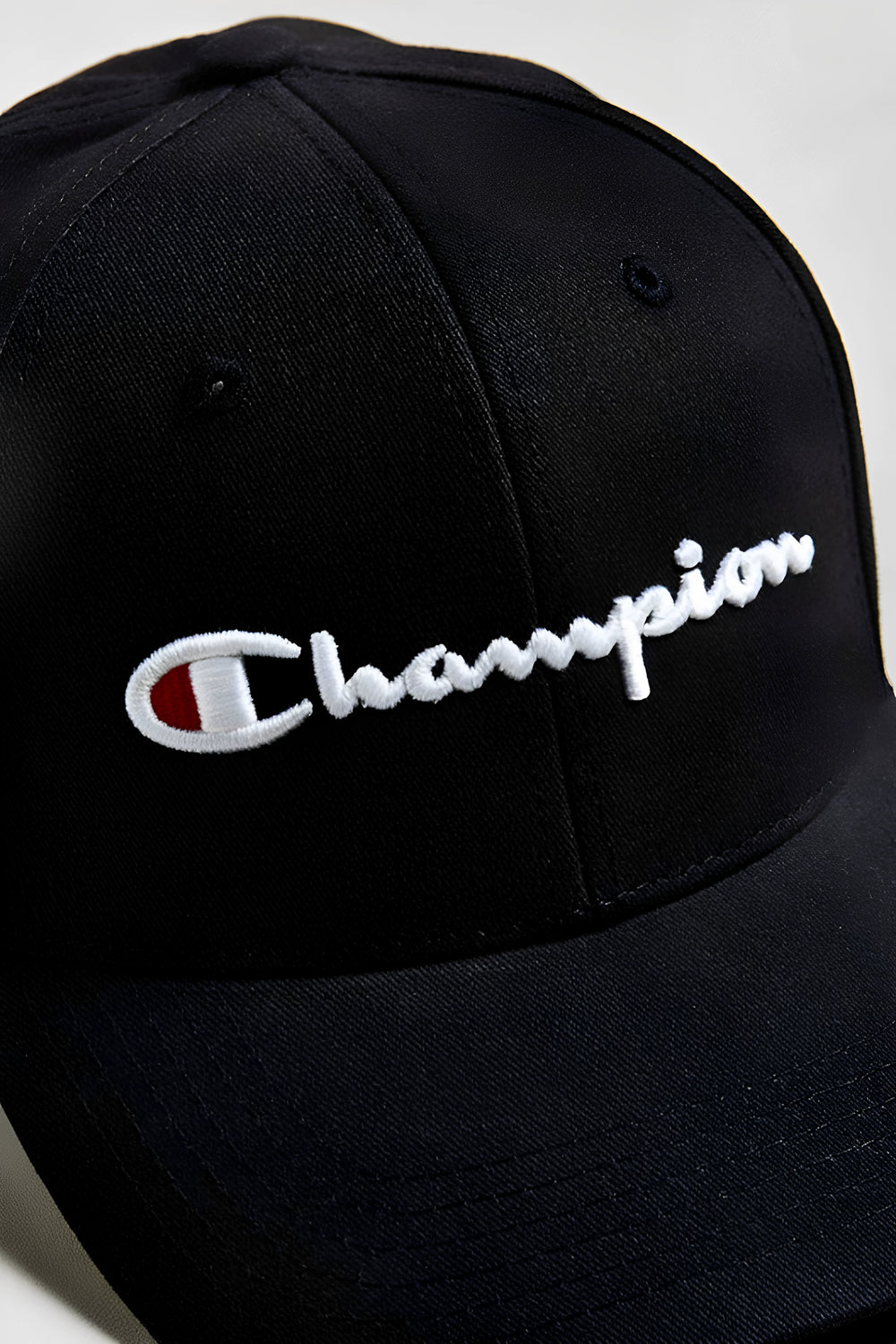 Champion Style Script Letter Embroidered Curved Baseball Cap