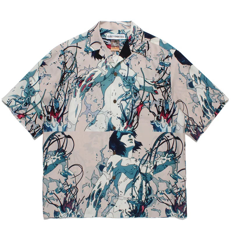 WACKO MARIA tyle Anime Cyberpunk Hawaiian Shirt