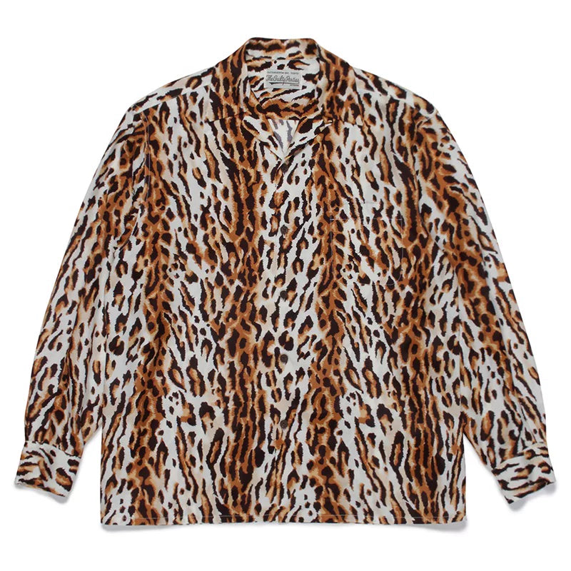 WACKO MARIA Check Open Collar Long Sleeve Shirt