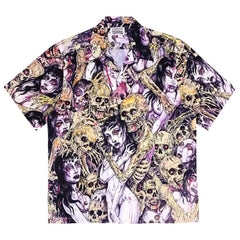 WACKO MARIA Style Vampire Horror Hawaiian Shirt