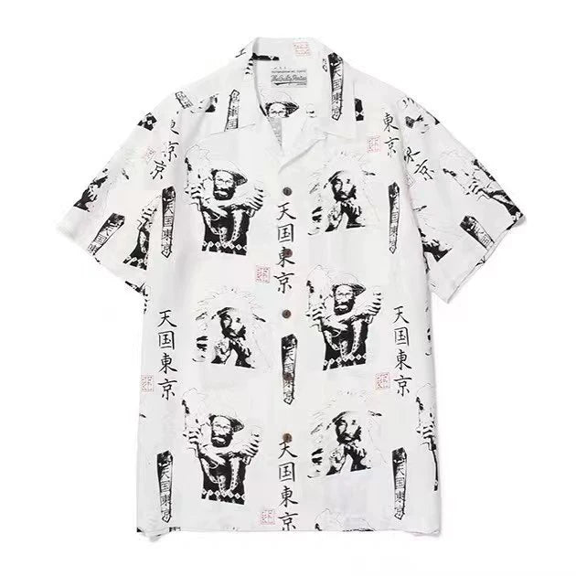 WACKO MARIA Palm Tree Sailing Boat Hawaiian Shirt