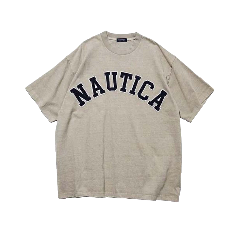 Nautica Style Cold Dyed Vintage Wash Embroidery Tee