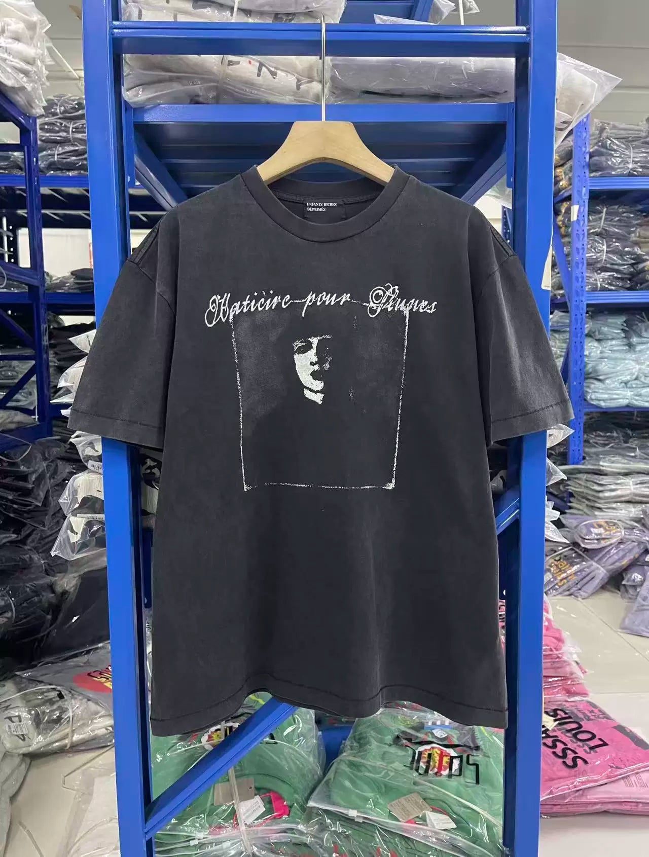 ERD's melancholic High Street Gothic Portrait Distressed Cotton Tee
