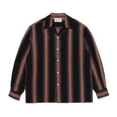 WACKO MARIA Check Open Collar Long Sleeve Shirt