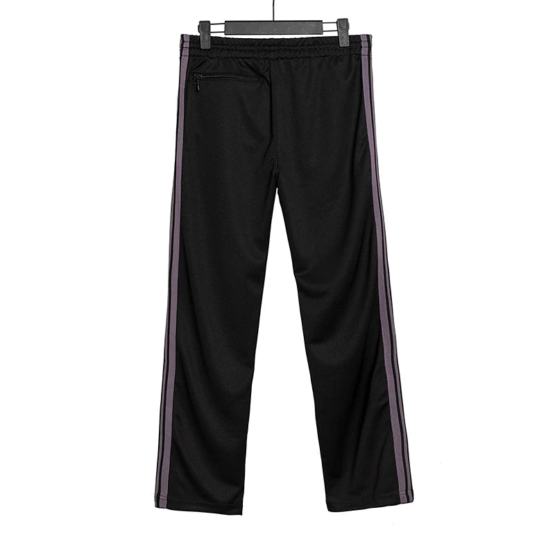 Needles Style Butterfly Embroidered Stripe Track Pants