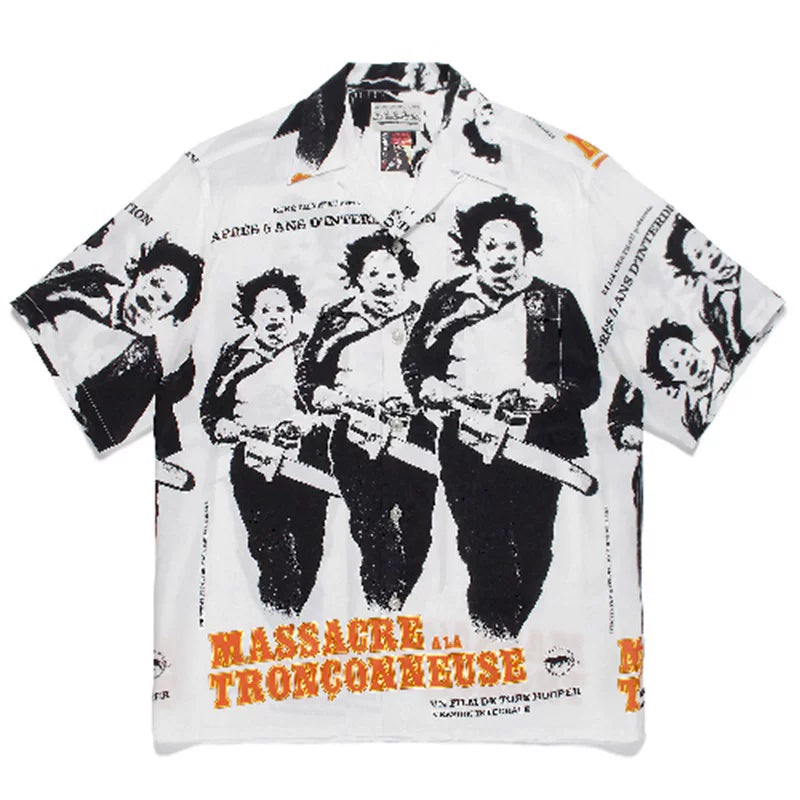 WACKO MARIA Chainsaw Horror Reggae Hawaiian Shirt