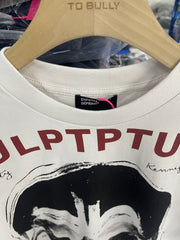 ERD Melancholy Retro Letter Portrait Printed Short Sleeve Tee