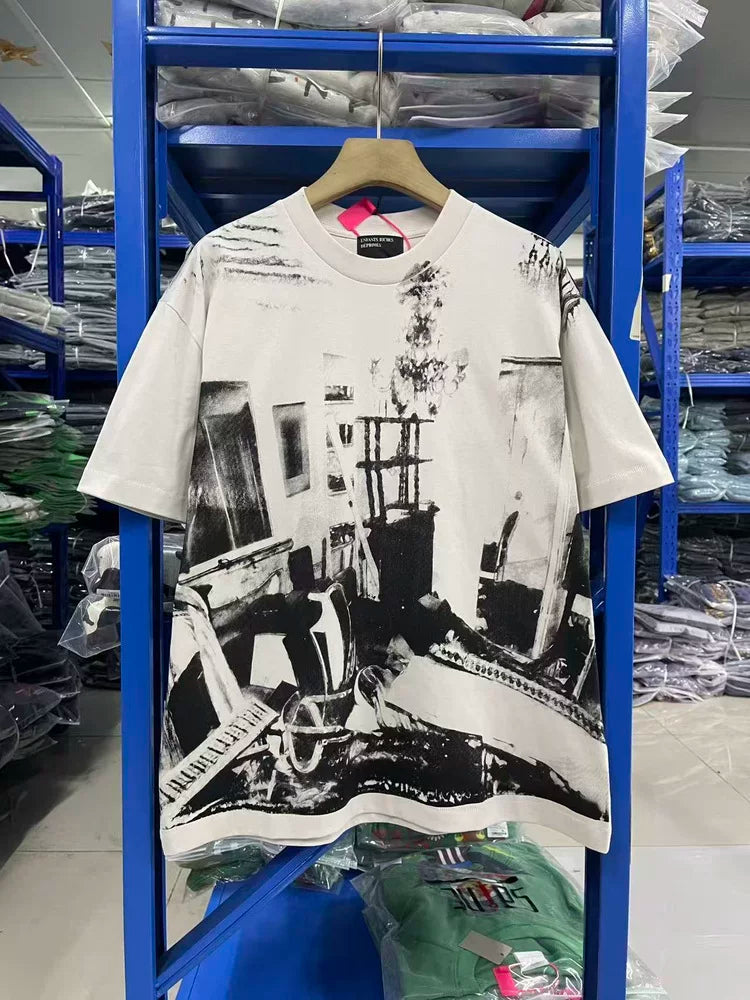 ERD Kandinsky Abstract Graphic Washed Cotton T-Shirt