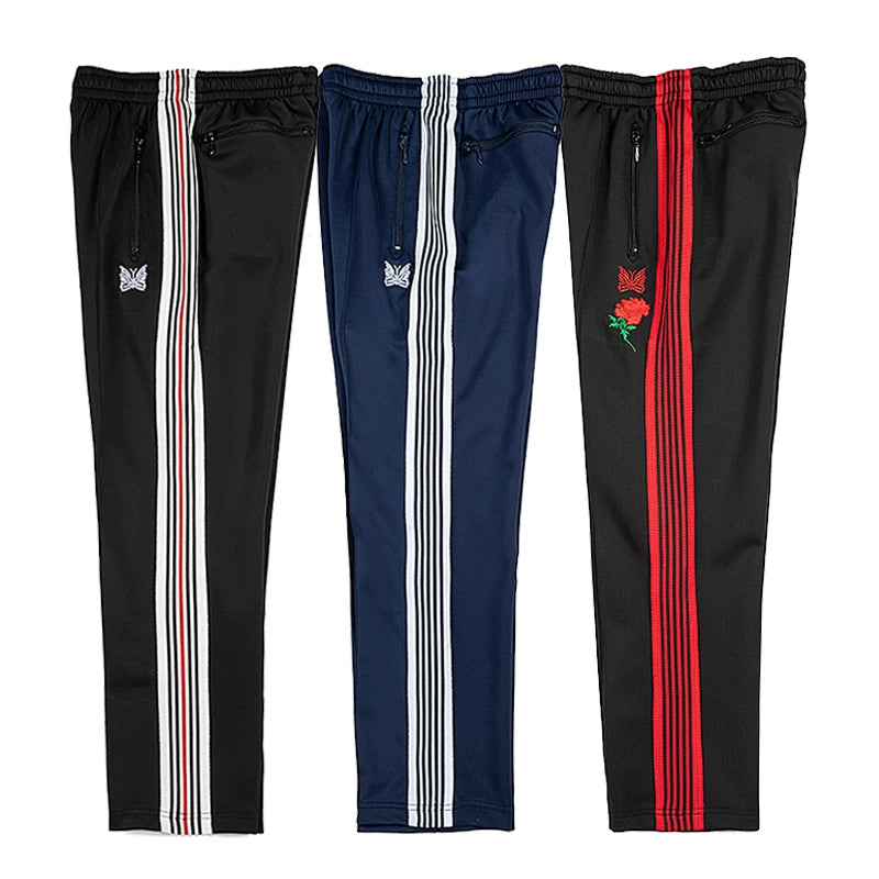 Needles Japanese Style Butterfly Embroidery Casual Pants
