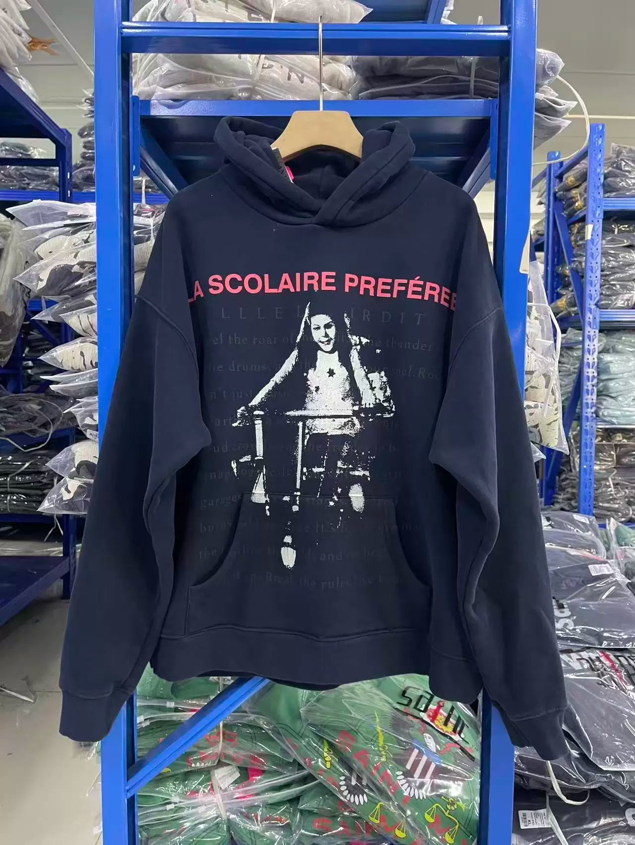 ERD Vintage LA SCOLAIRE PRÉFÉRÉE Fleece Pullover Hoodie