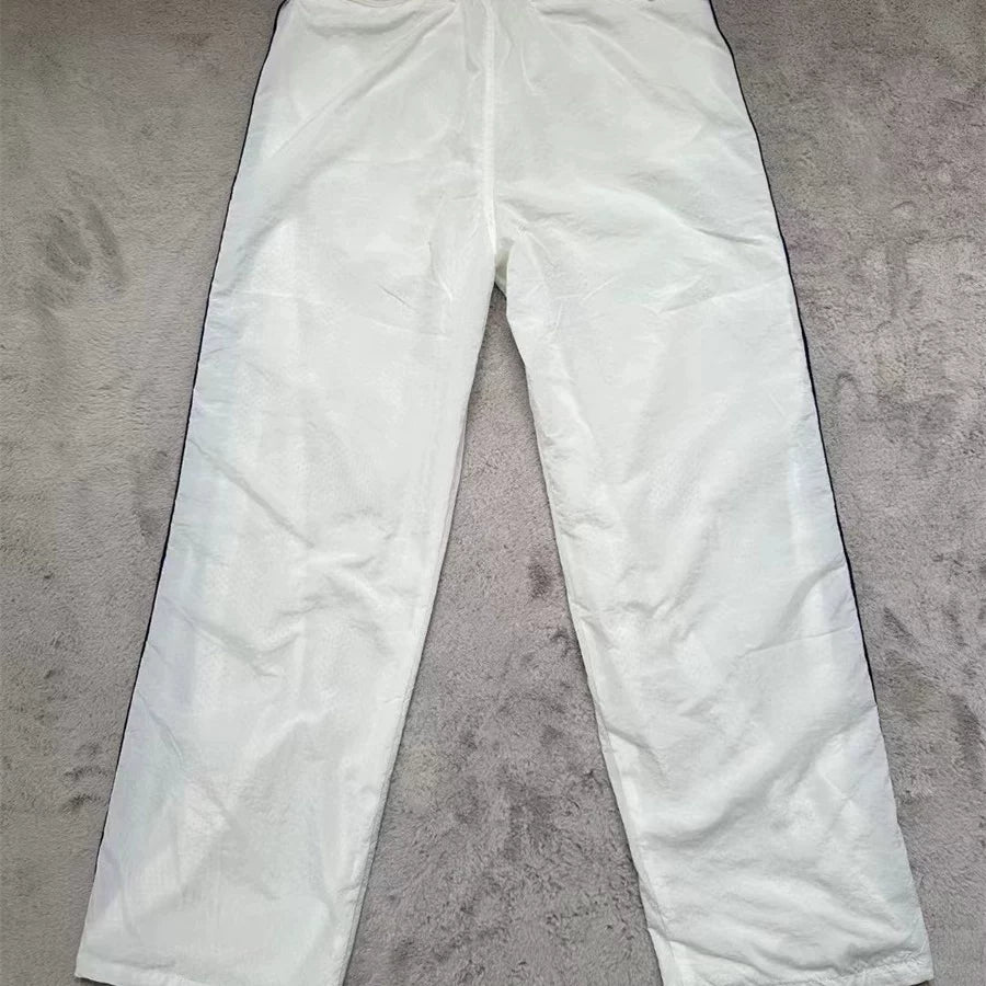 NEEDLES Butterfly Embroidered LOGO  Striped Loose Track Pants
