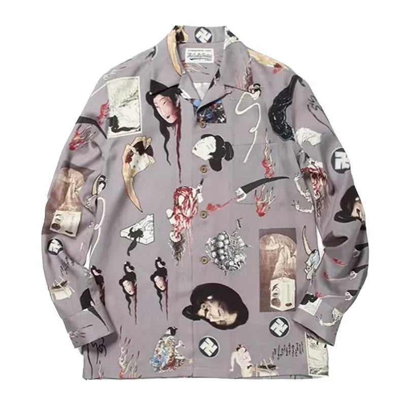 WACKO MARIA Tim Lehi Dragon Skull Long Shirt