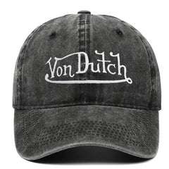 Von Dutch Retro Distressed Adjustable Sun Shield Hat