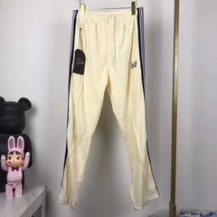 Needles Style Velour Butterfly Embroidered Track Pants